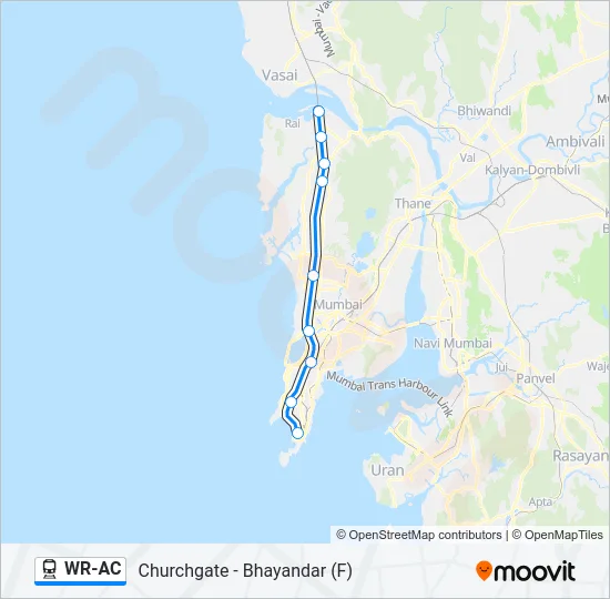 WR-AC Train Line Map