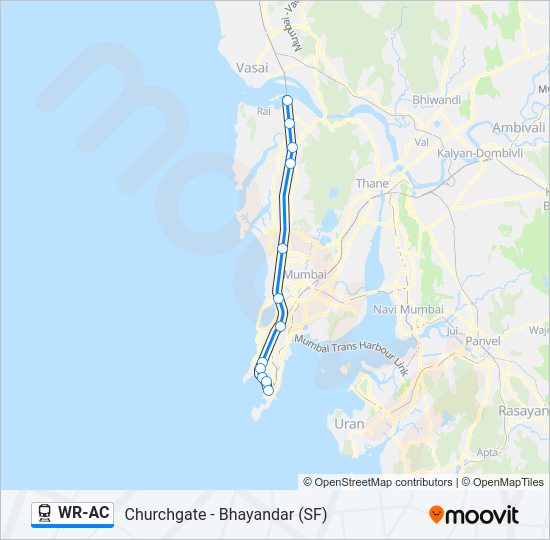 WR-AC Train Line Map