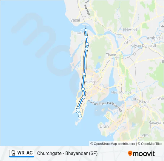 WR-AC Train Line Map