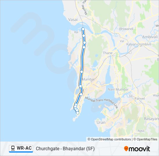 WR-AC train Line Map