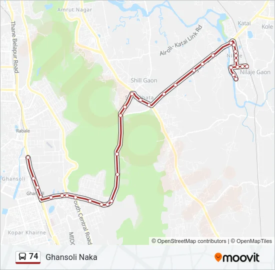 74 Bus Line Map
