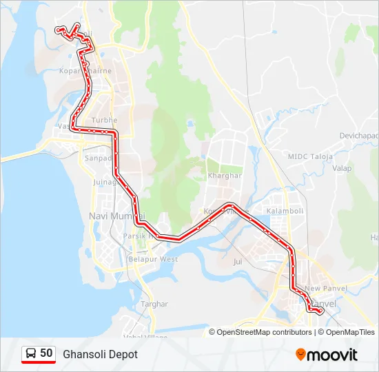 50 Bus Line Map