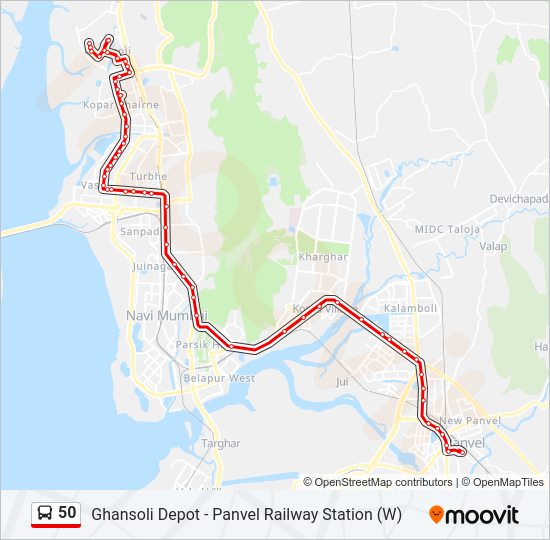 50 bus Line Map