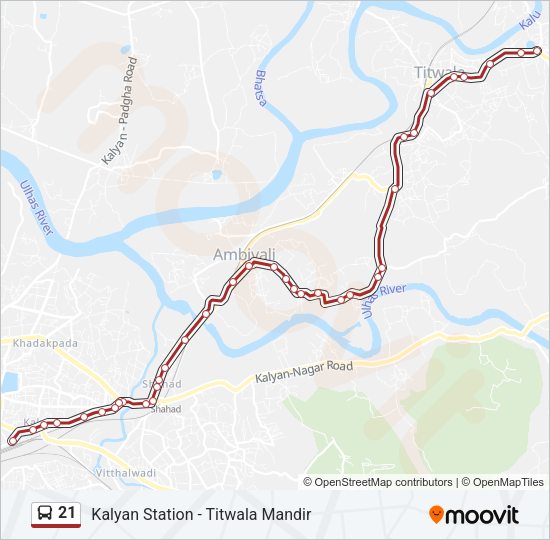 21 Bus Line Map