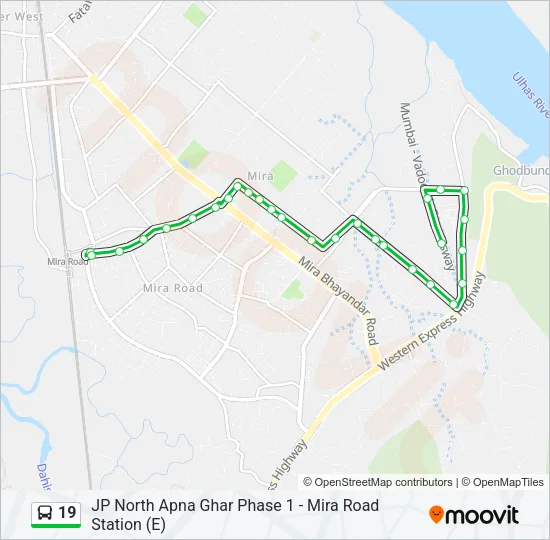 19 Bus Line Map