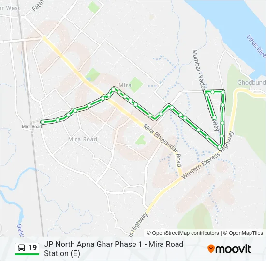 19 Bus Line Map