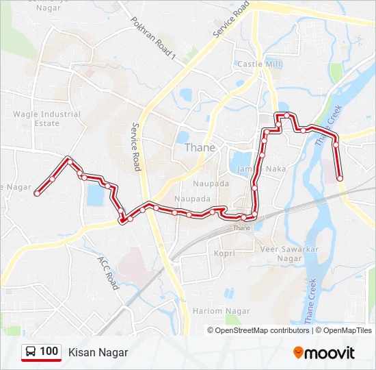 100 Bus Line Map