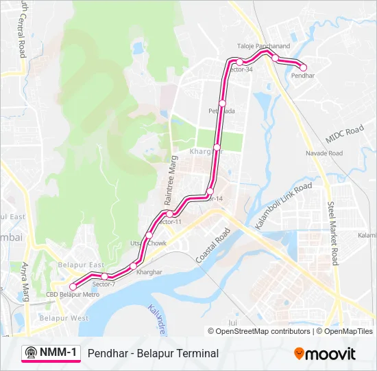 NMM-1 Metro Line Map