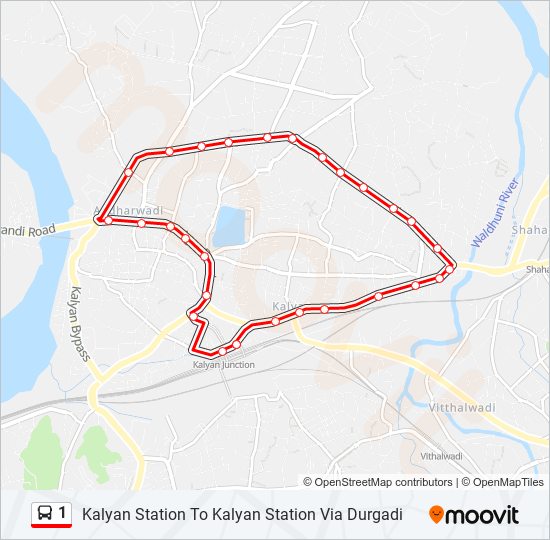 1 Bus Line Map