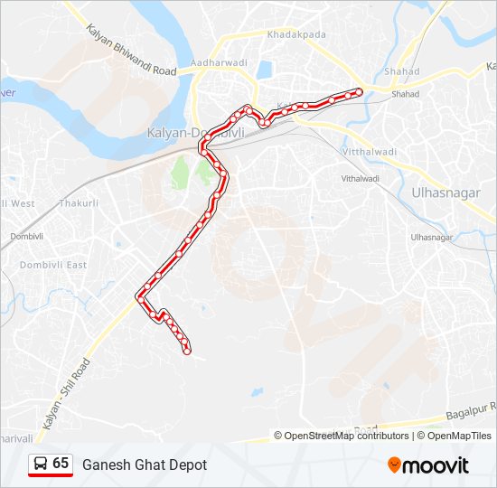 65 Bus Line Map