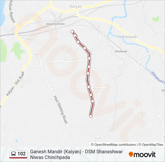 102 Bus Line Map