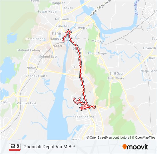 8 bus Line Map