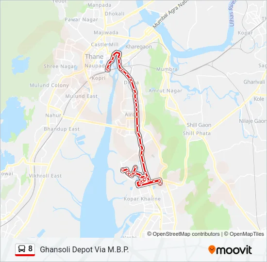 8 Bus Line Map