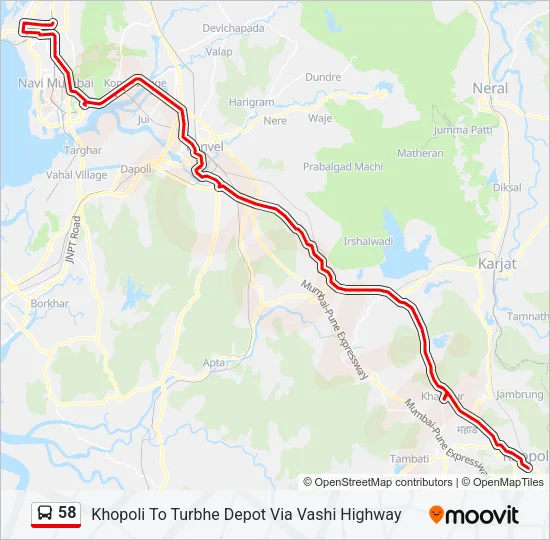 58 Bus Line Map