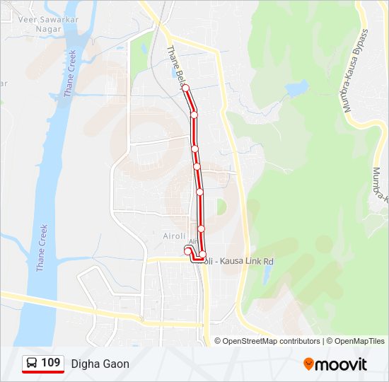 109 Bus Line Map