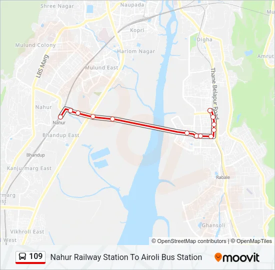 109 Bus Line Map