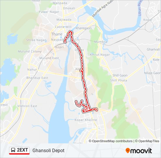 2EXT Bus Line Map