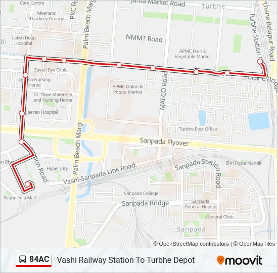 84AC Bus Line Map