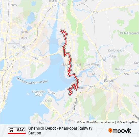 18AC bus Line Map