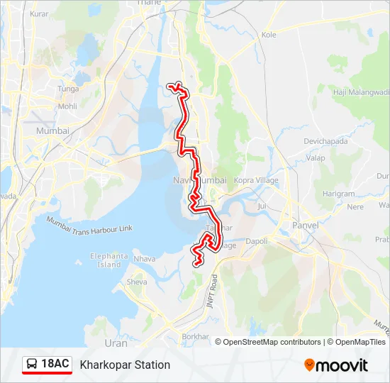 18AC Bus Line Map