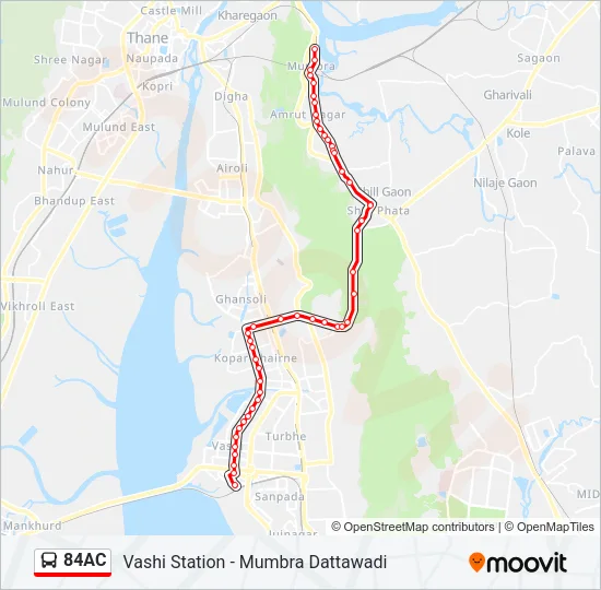 84AC Bus Line Map