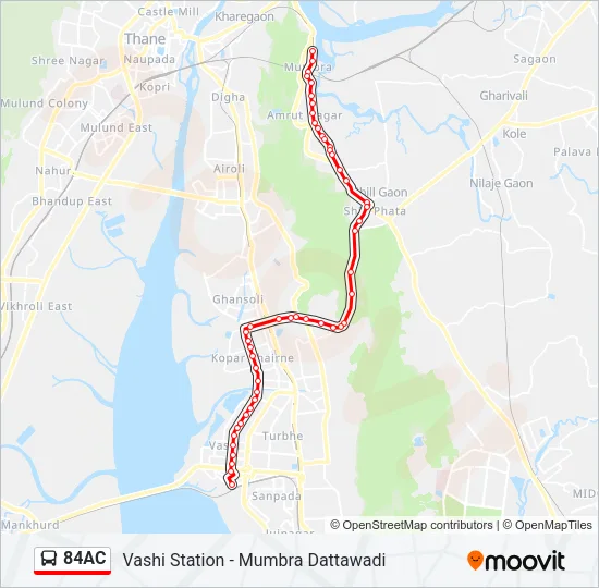 84AC Bus Line Map