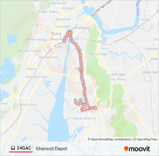 24GAC Bus Line Map