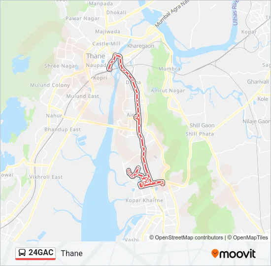 24GAC Bus Line Map