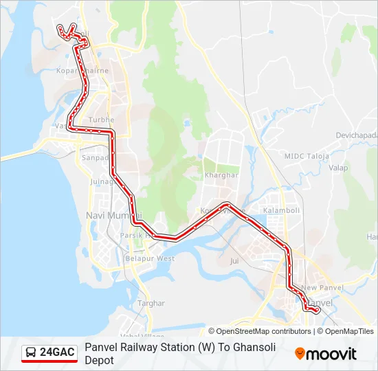 24GAC Bus Line Map