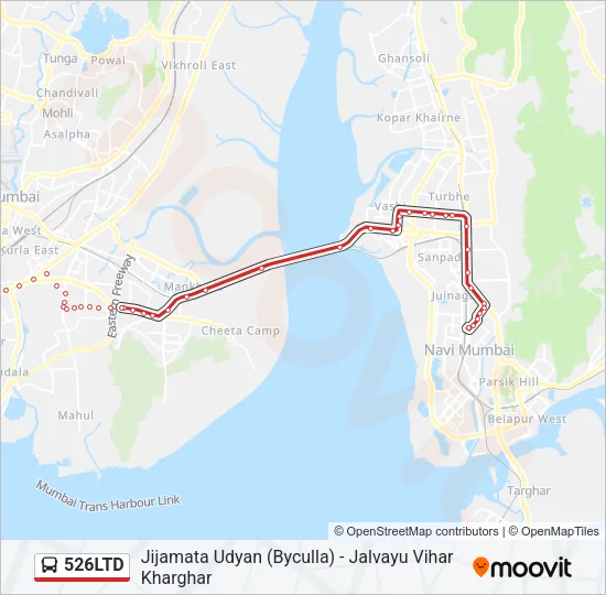 526LTD Bus Line Map