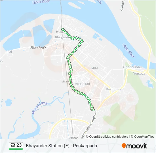 23 Bus Line Map