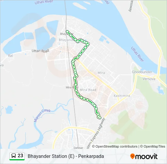 23 Bus Line Map