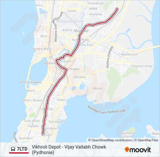 7LTD Bus Line Map