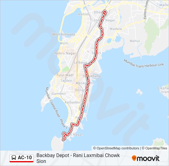 AC-10 bus Line Map