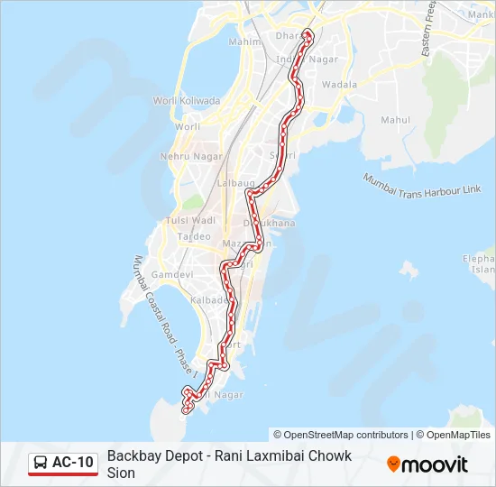 AC-10 Bus Line Map