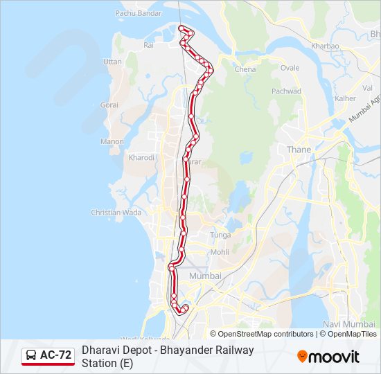 AC-72 bus Line Map