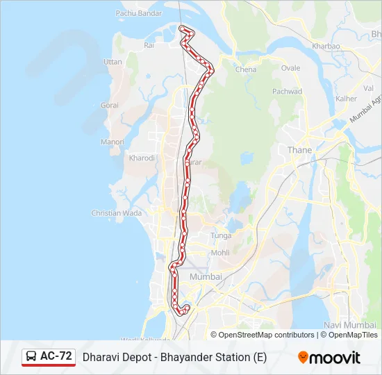 AC-72 Bus Line Map