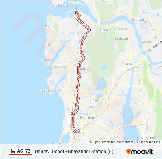 AC-72 Bus Line Map