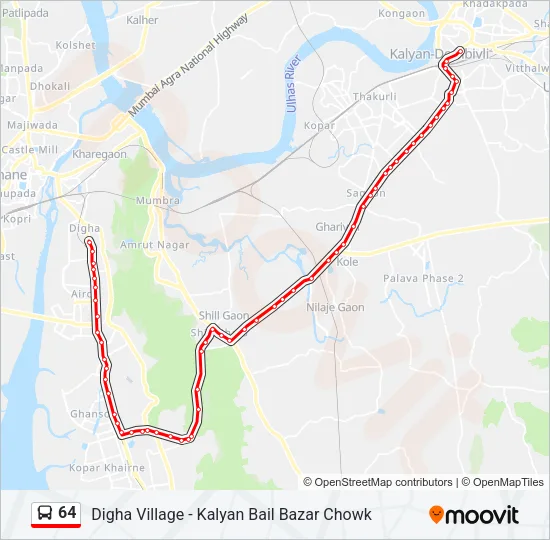 64 Bus Line Map