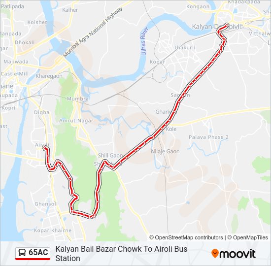 65AC bus Line Map