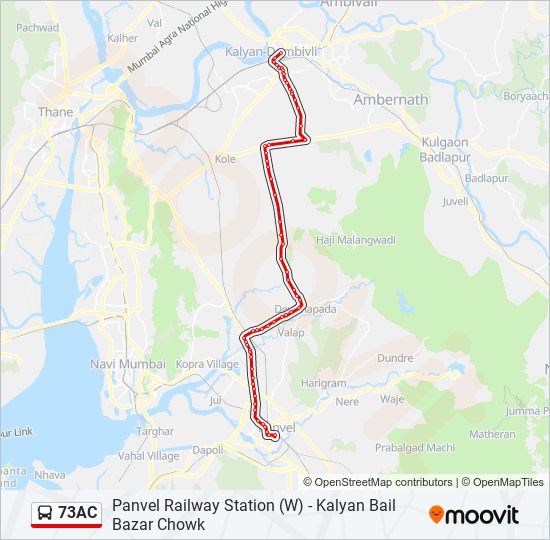 73ac Route: Schedules, Stops & Maps - Kalyan Bail Bazar Chowk (Updated)