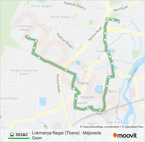 303AC Bus Line Map