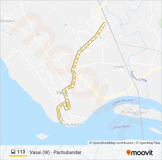 113 Bus Line Map