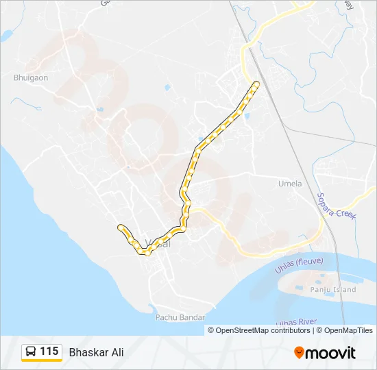 115 Bus Line Map