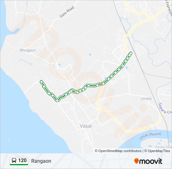 120 bus Line Map