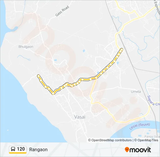 120 Bus Line Map