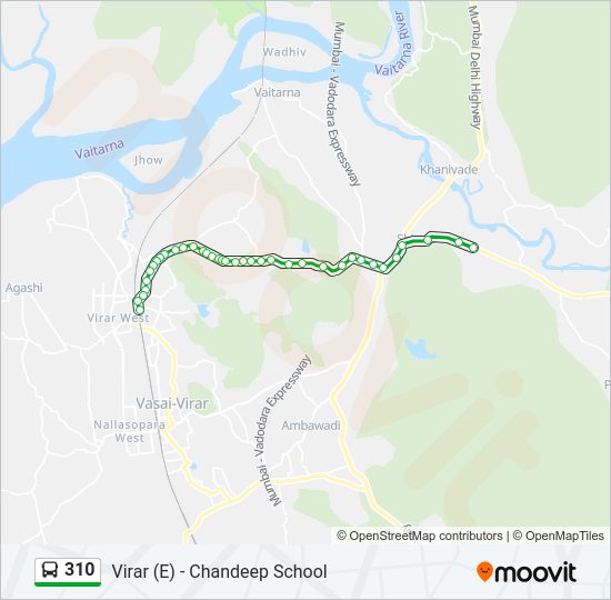 310 bus Line Map