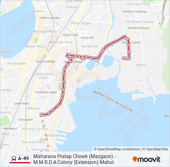 A-49 bus Line Map