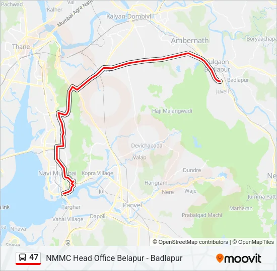 47 Bus Line Map
