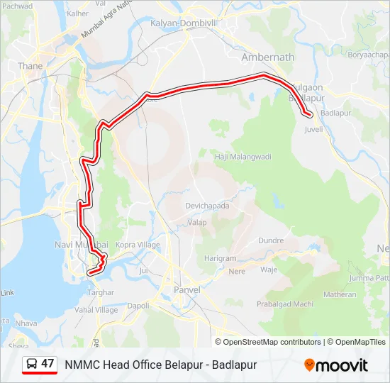 47 Bus Line Map